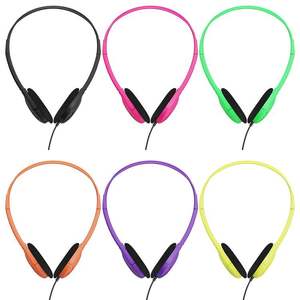 2024 pabrik 3.5mm Headphone berkabel Headset kabel Earphone dipasang di kepala untuk siswa Earphone - Product Image 3