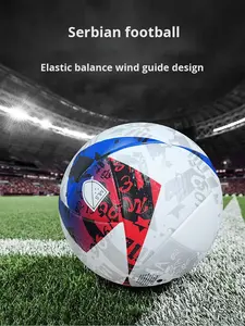 定制批发中国工厂价 PU 专业廉价足球 5 号训练和比赛用足球 - Product Image 5