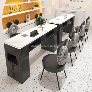 Table de manucure au design moderne pour salon de beauté en plein air Table à ongles avec collecteur de poussière pour l'application des ongles en gel - Product Image 4