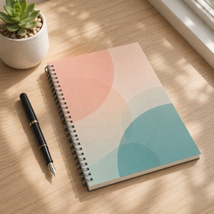 Quaderno STASUN <span class=keywords><strong>A4</strong></span> A5 a doppia spirale, stampa personalizzata, copertina rigida in cartoncino bianco, 48 <span class=keywords><strong>fogli</strong></span>, 100 gsm, a righe, per scuola e ufficio - Product Image 4