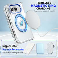 Étui de téléphone magnétique antichoc et étanche en TPU+PC de qualité supérieure pour iPhone 18 Duo, série iPhone 18, design luxueux avec support métallique