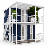 Maison conteneur moderne extensible à deux étages, écologique, 2, 3, 4 ou 5 chambres, préfabriquée, certifiée CE ISO
