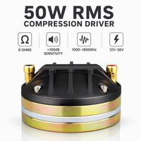 Haut-parleur de compression professionnel 50W pour électronique automobile, tweeter à compression avec diaphragme
