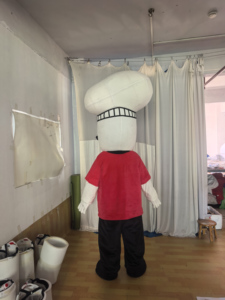 Costume da Mascotte Personalizzato per Pizzaiolo, Cameriere, Personaggio dei Cartoni Animati, in Peluche, per Carnevale, Halloween, Natale, per Adulti - Product Image 3