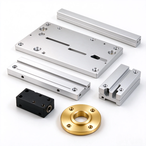Pièces en aluminium usinées CNC OEM, services de fraisage et tournage sur mesure, plaque métallique anodisée, bloc à bride - Product Image 2