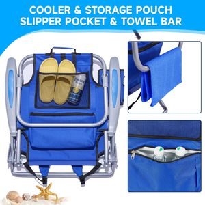 Picnic al aire libre Lay Flat Portable Plegable Reclinable Camping Beach Lounge Chair con mochila Correas ajustables para adultos Viajes - Product Image 4