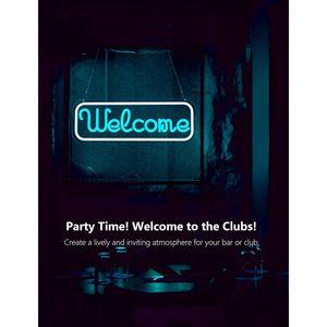 Welcome LED neon indoor hanging ambient light shop <b>sign</b> wall decoration light entrance indicator light luminous <b>sign</b> 5v 12v - Product Image 3