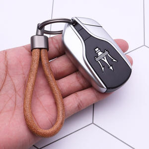 Vintage basit inek derisi el halat anahtarlık kolye erkek kadın için yaratıcı kişilik deri araba zinciri - Product Image 3