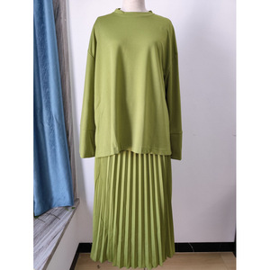 Moda pakistaní señoras traje diseño musulmán mujer traje islámico ropa para mujer <span class=keywords><strong>blusa</strong></span> y <span class=keywords><strong>falda</strong></span> conjunto - Product Image 5