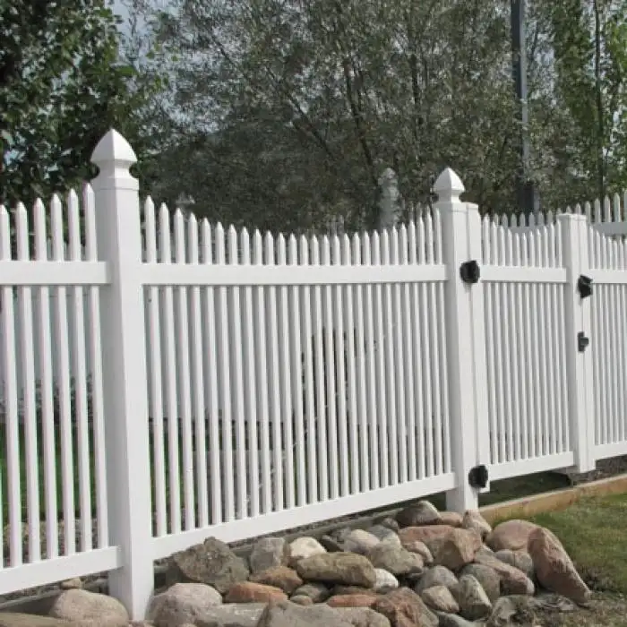 Longjie PVC قوس السياج تستخدم ل حديقة سهلة لتجميع الأبيض سياج خشبي