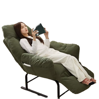 Chaise de canapé inclinable à siège unique contemporaine pliable dossier de sieste paresseux enceinte amical soutien moyen pour la maison Chaise longue