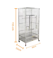 Cage à oiseaux classique de luxe, portable, antirouille et respirante, pour l'intérieur