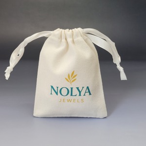 Bolsa de Joyería de Algodón con Cordón y Logotipo Personalizado para Mujer, Bolsa de Regalo de Boda de Lujo, Bolsa de Maquillaje, Bolsitas para Dulces - Product Image 3