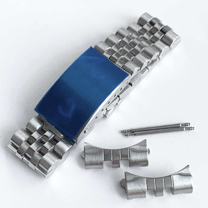 13mm 17mm 20mm Bracelet de montre bicolore en acier inoxydable argenté Style ancien Jubilé pour montre Date-just - Product Image 3