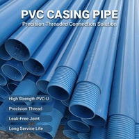 Tuyaux de puits profond en PVC haute pression DN80 DN150 DN100 pour l'alimentation en eau, tube en plastique PVC de 110 mm