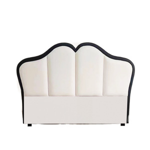 Upholstered Bed Headboard French Retro Petal Style Leather Simple Modern Design For Master Bedroom Double Bed - Product Image 5