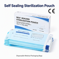 Bobines de sachets de stérilisation autocollants thermoscellants pour autoclaves, avec indicateur CE, pour stérilisation, 200 pièces, Fourniture directe usine