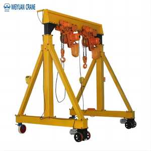 Kran Gantry Bergerak Universal 5 Ton dengan <span class=keywords><strong>Hoist</strong></span> Listrik 15m, Motor & Gear, Tinggi Angkat 25m di atas Ban - Product Image 2