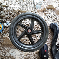 Usine directe 16x2.125 roues à rayons pneumatiques boule nouveaux rayons en caoutchouc en plastique pour vélo Wagon Cargo remorque poussette entrepôt