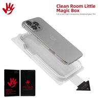 Protection d'écran en verre trempé 9H de marque OEM, sans poussière, avec kit d'installation et applicateur pour iPhone Duo 18 Pro 18ProMax