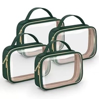 Pochette de voyage en PVC personnalisée avec logo imprimé, étanche, pour cosmétiques et maquillage, sacs de toilette personnalisés en PVC