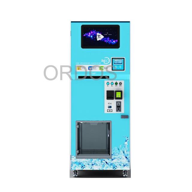 Auto Bagging 140 kg Everest Ice Water Vending Machine New Design with SDK Function Metal Coin Credit Card Token Payment System