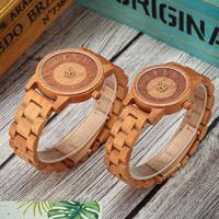 Jam Tangan Kayu Vintage Baru 2026 Unisex Mewah Analog Quartz Movement Tahan Air 3Bar Kristal Hardlex Kunci Lipat