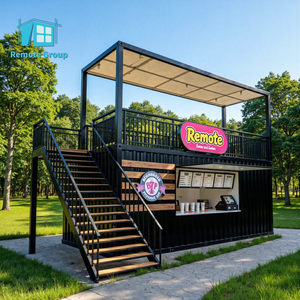 Fabbrica remota prefabbricata all'ingrosso a due piani doppio strato Apple ufficio casa della cabina per esterni con un balcone - Product Image 1