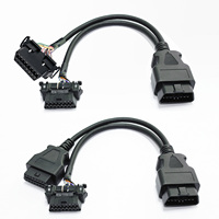 Kit de Cable Universal para Vehículos EOBD OBD2 Todo en Uno, Adaptador Divisor Hembra en Forma de T, Cable de Extensión de Diagnóstico OBD2 para Rastreador GPS de Automóviles