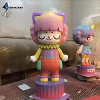 Statue de clown de dessin animé colorée personnalisée, sculpture décorative pour la maison, le bureau, l'exposition, haute qualité, approvisionnement direct d'usine
