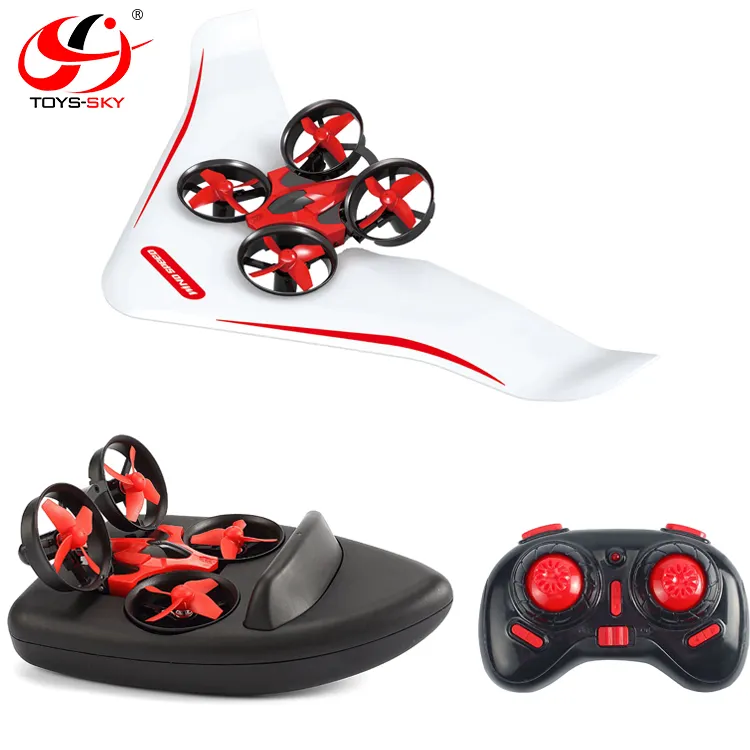 H36 Upgrade Hovercraft 3 In 1 RC Quadcopter Vehicle Flying Drone Land Driving Boat Mini Drone Toys RTF for Kids and Beginners