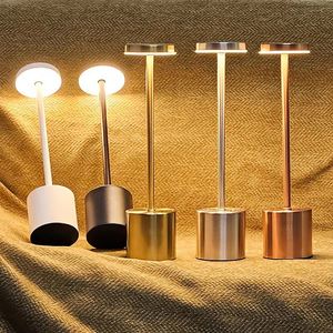 Simple Touch Sensor <b>LED</b> <b>Table</b> Lamp Rechargeable Desk Lamp 3Colors Adjustable <b>Bedside</b> Creative Ambient Light Bar Room Decor Light - Product Image 1