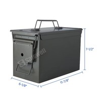 Safewell – Boîte à munitions en acier noir mat calibre .50, personnalisable avec logo, étanche, pour stockage en gros de matériel