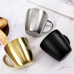Set di Tazze da Caffè HIGHWIN in <span class=keywords><strong>Acciaio</strong></span> <span class=keywords><strong>Inox</strong></span>, Tazzine da Espresso con o Senza Piattino Opzionale - Product Image 5