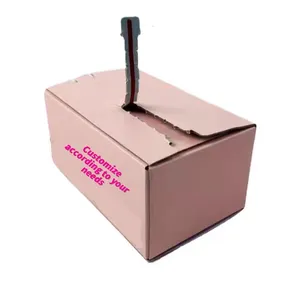 Customized Logo Carton Box Packaging Corrugated Box With Zipper Peel Strip Tear Off Zipper Mailer Box