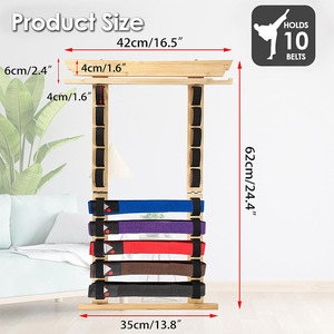 10 cinture Karate cintura espositore Taekwondo supporto fascia elastica arti marziali cinture di visualizzazione supporto - Product Image 3