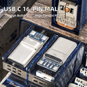Conector USB Tipo C de 16 Pines Macho para PCB, Conector USB de Alta Conectividad - Product Image 2