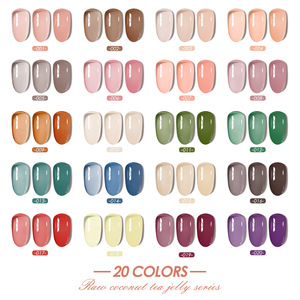 Pintura de Uñas Transparente Efecto Hielo Nude, Color Coco Congelado, Popular para Arte de Uñas, Pegamento en Aceite, Venta al por Mayor para Salones de Uñas - Product Image 1