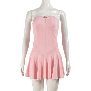 Verano moda graduación moda Boutique EE. UU. tamaño lindo sin tirantes vestidos de mujer - Product Image 4