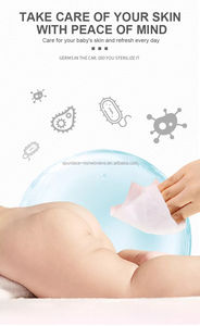 80pcs不織布使い捨てベビーウェットワイプ糸くずの出ないベビークリーニングワイプドライワイプ - Product Image 4