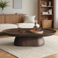 Table basse de style moderne en noyer, idéale pour le salon