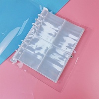 Recharge personnalisée pour classeur à anneaux A5, album de scrapbooking 4 pochettes, design coloré, couverture transparente, dossier de rangement photo, classeur de cartes