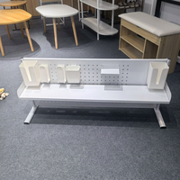 Organisateur de bureau multifonctionnel en métal avec panneau perforé, étagère pour bureau, étude, bricolage, rangement de table pour gagner de la place avec bacs