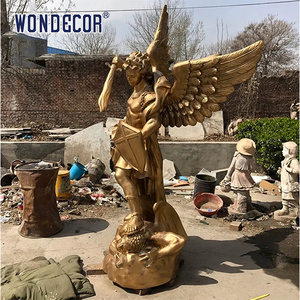 Statue d'archange décorative religieuse <span class=keywords><strong>de</strong></span> grande taille pour jardin extérieur, sculpture <span class=keywords><strong>de</strong></span> Saint Michel vainquant <span class=keywords><strong>Satan</strong></span> - Product Image 2