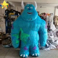 Kostum Maskot Sully Tiup Funtoys CE 2M Monsters University JamesP.Sullivan Mike Karnaval Halloween Natal untuk Dewasa