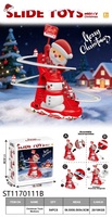 Jouet de Noël ITTL, Père Noël électrique qui grimpe les escaliers, piste de glisse, montagnes russes avec lumière LED et musique, meilleur cadeau pour les enfants