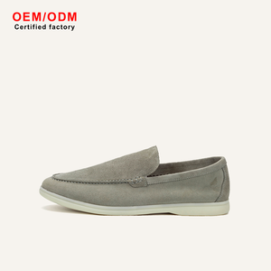 High Quality Custom Designer Unisex Genuine Leather Suede <strong>Loafers</strong> Slip-On Casual Flat Shoes Popular <strong>Brand</strong> Classic Walking Style - Product Image 2