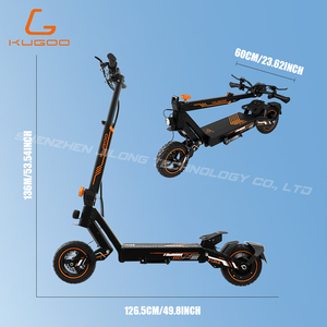 Trottinettes électriques pliables tout-terrain KUGOO F1 Pro et F1 Pro Max pour adultes, moteur 800W haute puissance, 48V 18Ah, pliables et portables - Product Image 5