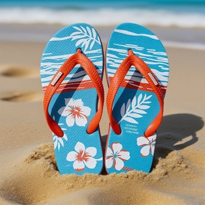 Chanclas de Playa de Espuma EVA Reciclable de Alta Calidad, Sandalias con Diseño Floral Tropical de Moda, Fabricante Personalizado OEM ODM - Product Image 2