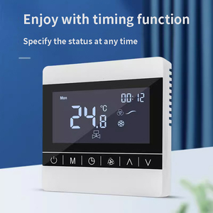 Termostato inteligente de bobina de ventilador de agua de cristal líquido para calefacción de suelo DE AIRE ACONDICIONADO CENTRAL Control de temperatura OEM/ODM - Product Image 2